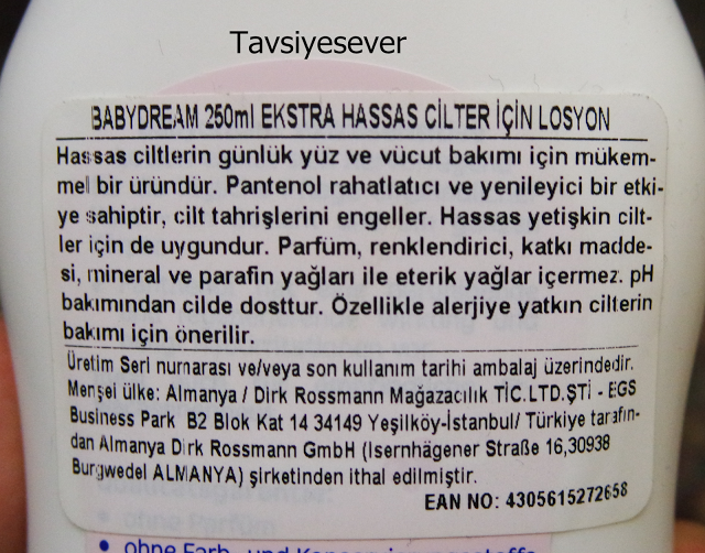 Babydream Losyon bakim blogu