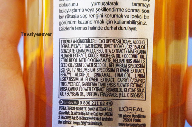 Loreal Elseve Extraordinary Oil bakim blogu